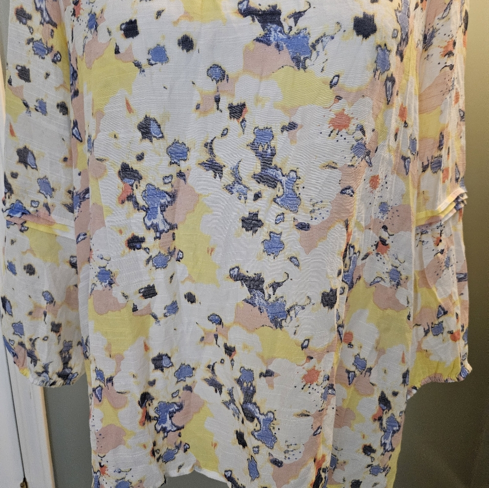 Hope & Harlow Multicolor Women's Size Large L Shirt Blouse - Picture 4 of 13